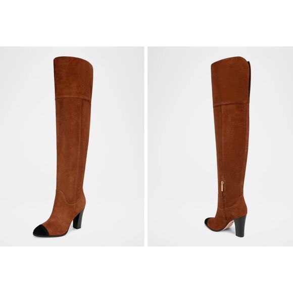 Veronica Beard Women's Conrad Suede Over-The-Knee Boots Cedar Sz 9 NIB 895 - Picture 1 of 3